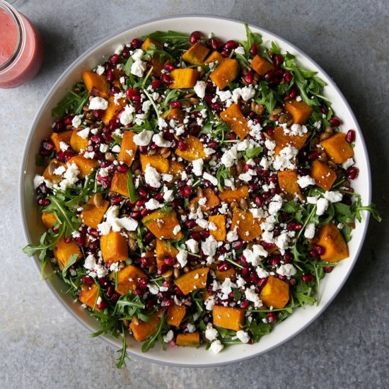 Winter Squash Salad w/ Pomegranate