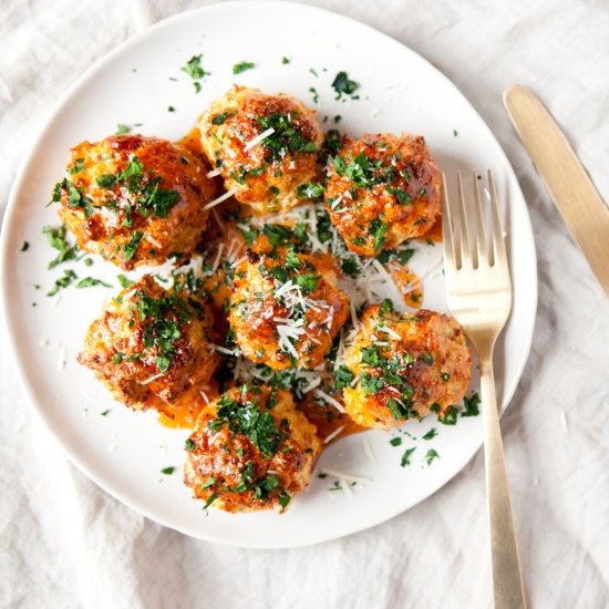 Baked Firecracker Chicken Meatballs