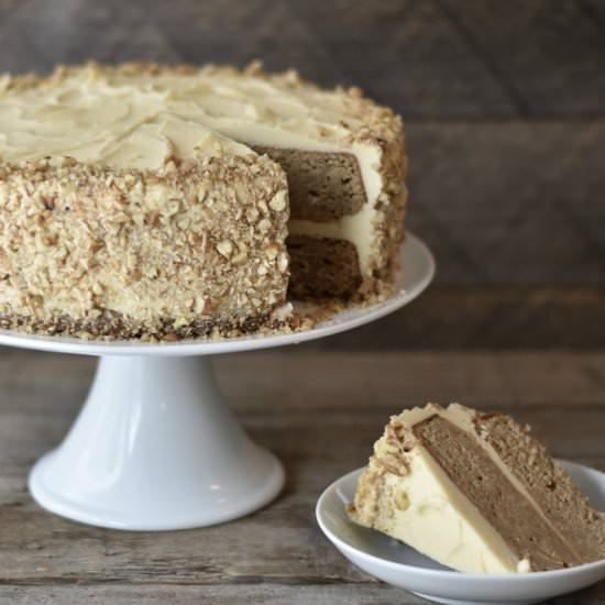 Parsnip Spice Cake with Maple Pecan