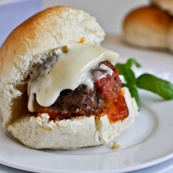 Cheesy Stuffed Meatball Sliders