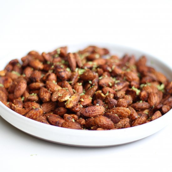 Miso Ginger Glazed Almonds