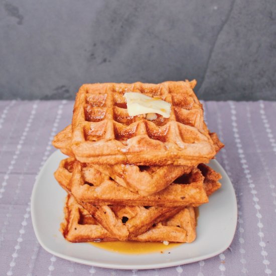 Vegan Eggnog Waffles