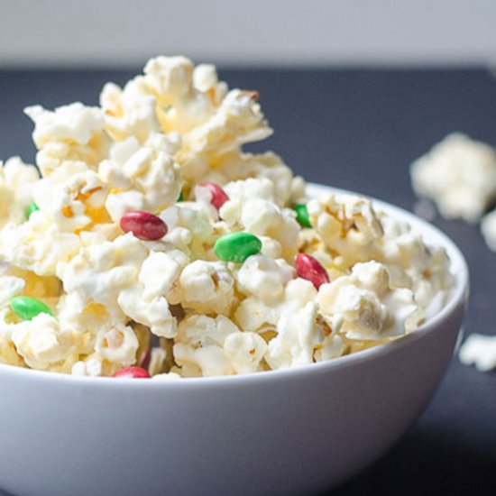 White Chocolate Covered Popcorn