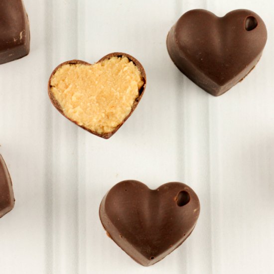 Chocolate Peanut Butter Hearts