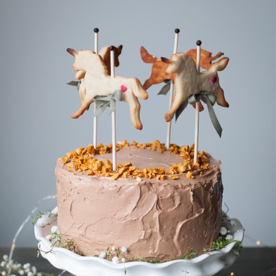 Unicorn Carousel Vanilla Layer Cake