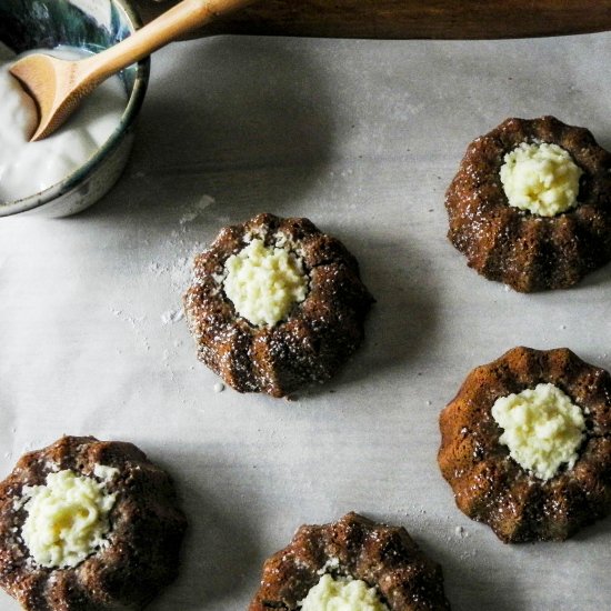 Mini Gingerbread Bundt Cakes