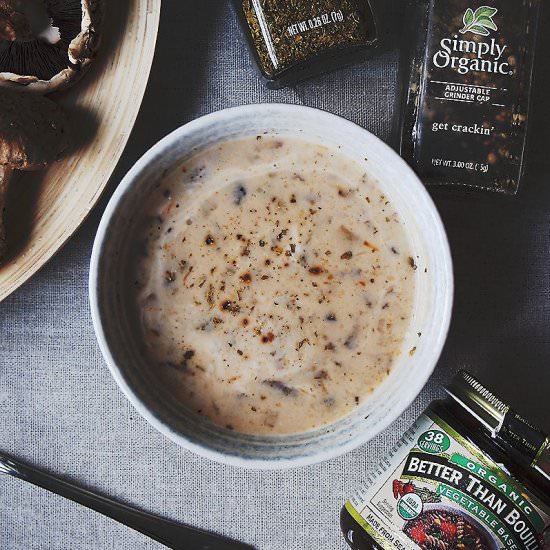 Easy Vegan Cream Of Mushroom Soup