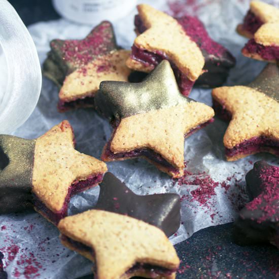 Orange Cranberry Cookie Sandwiches