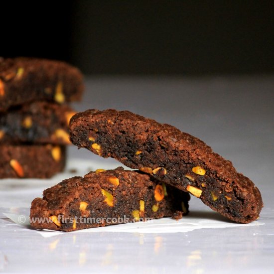 Chocolate Pistachio Biscotti