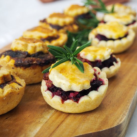 Veggie Mini Pastries with beetroot