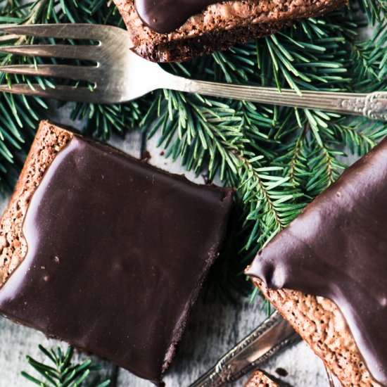 Bittersweet Gingerbread Brownies