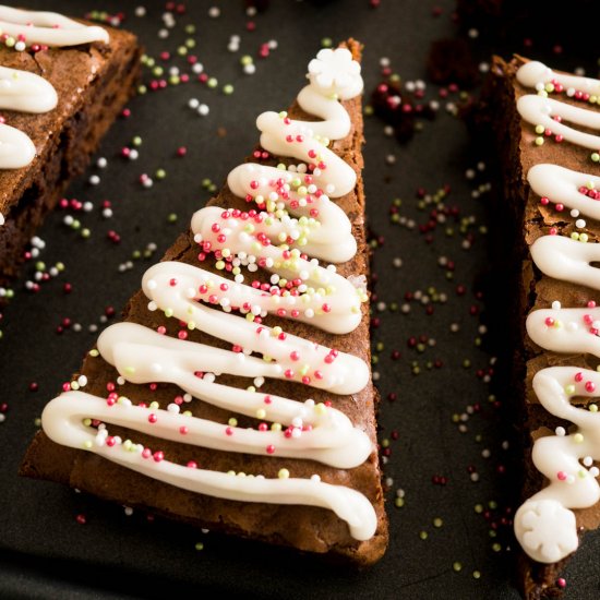 Gingerbread Christmas Brownies