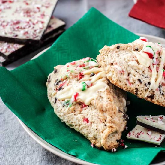 Peppermint Bark Scones