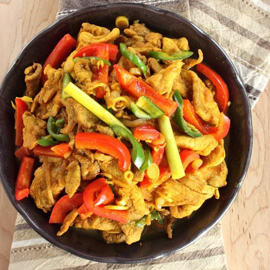 Pork and Turmeric Stir Fry