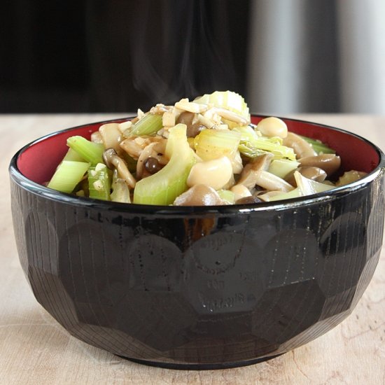 Celery and Shimeji Stir Fry