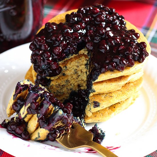 Lemon Poppy Seed Cornmeal Pancakes