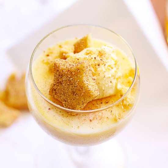 Boozy Eggnog Panna Cotta