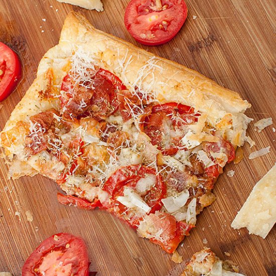 Bacon Tomato and Parmesan Tart