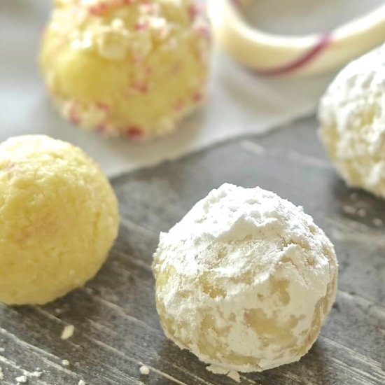 White Chocolate Candy Cane Truffles