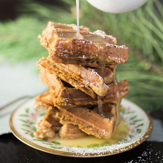 Gluten Free Gingerbread Waffles