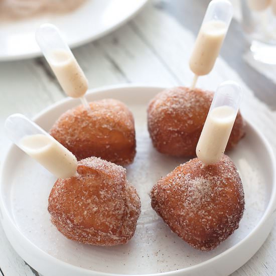 Coquito Spiked Donut Holes