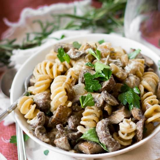 Vegan Mushroom Stroganoff