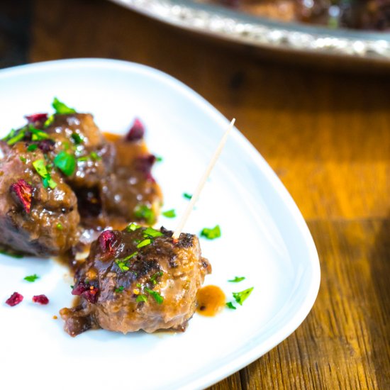 Cranberry Glazed Meatballs