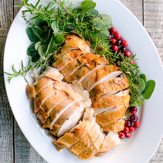 Turkey Breast w/ Lemon-Herb Butter