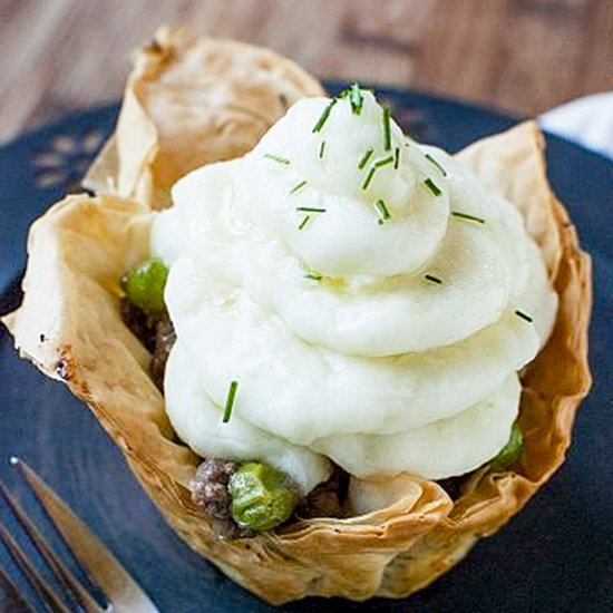 Shepards Pie in Phyllo Cups