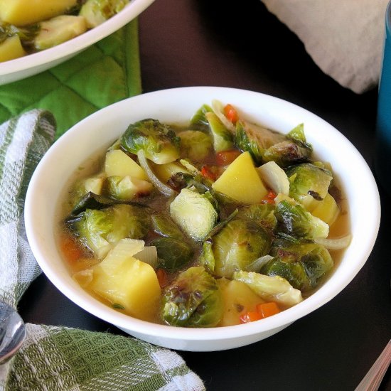 Roasted Brussels Sprouts Soup