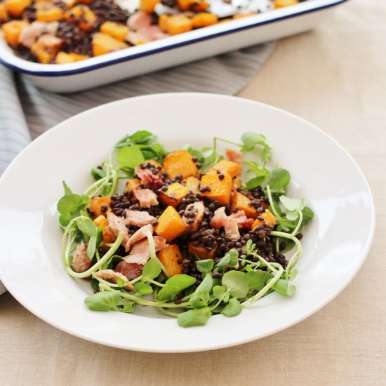 Ham, Squash and Puy Lentil Salad