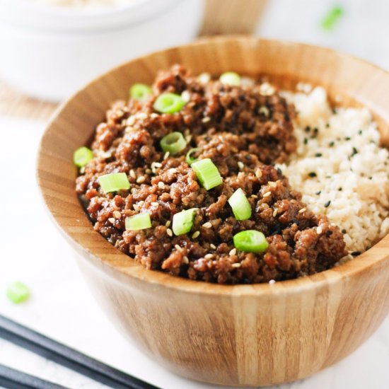 Low Carb Teriyaki Turkey Bowls