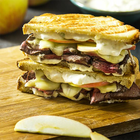 Cheddar and Roast Beef Panini