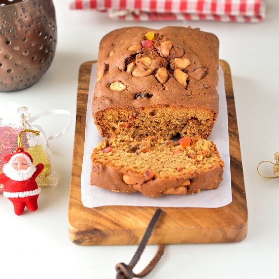 Eggless Christmas Fruit Cake