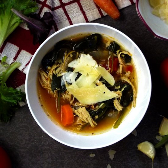 Homemade Chicken & Brown Rice Soup