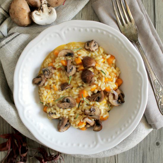 Mushrooms and Pumpkin Risotto