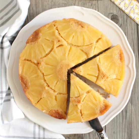 Upside-down Pineapple and Rum Cake