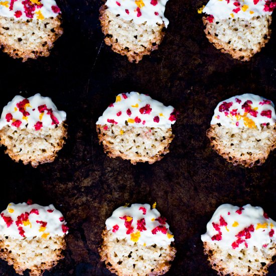 White Chocolate Dipped Florentines