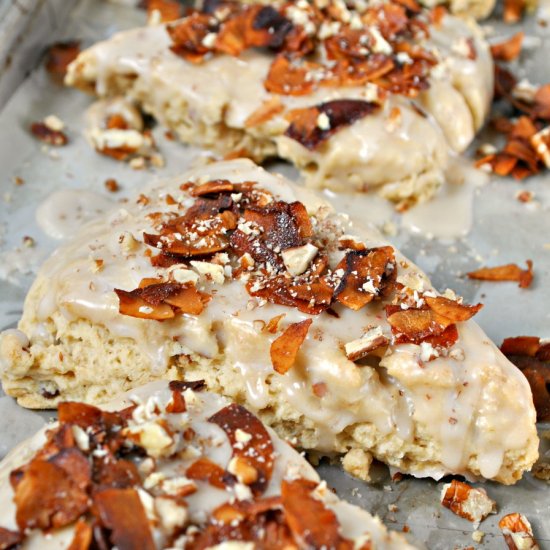 Vegan Maple Bacon Pecan Scones