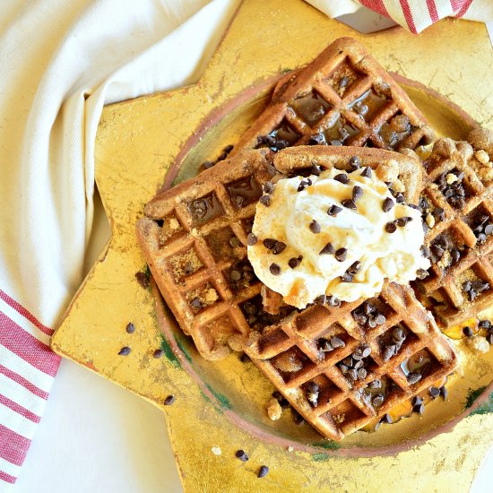 Gingerbread Eggnog Waffles