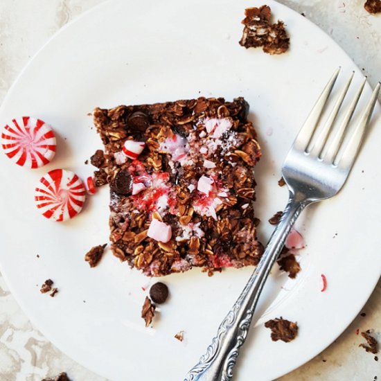 Chocolate Peppermint Baked Oatmeal