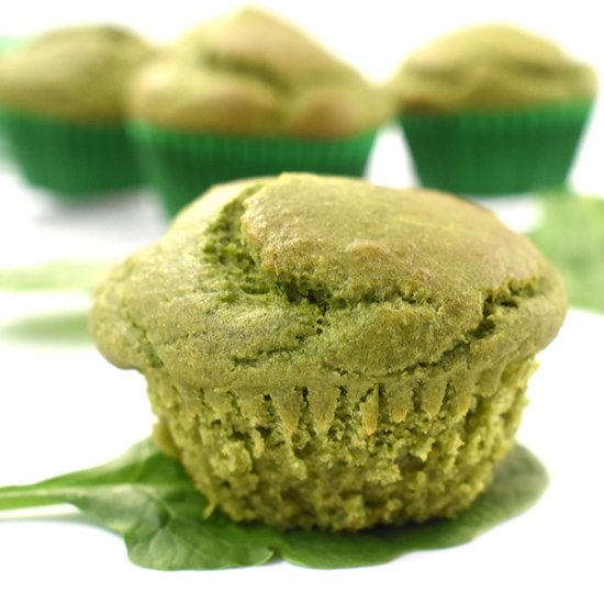 Eggless Whole Wheat Spinach Muffins