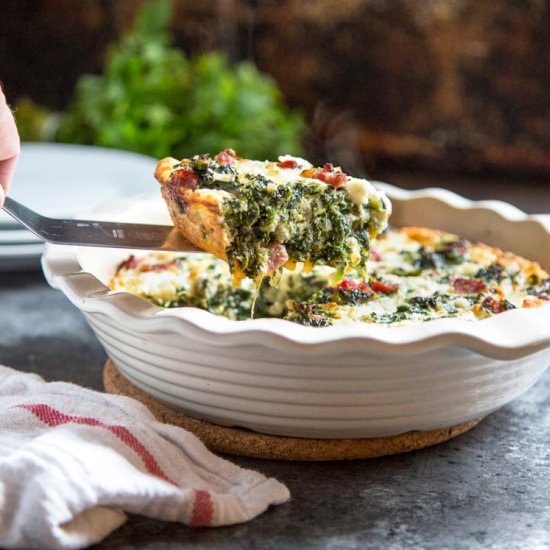 Crustless Spinach Quiche