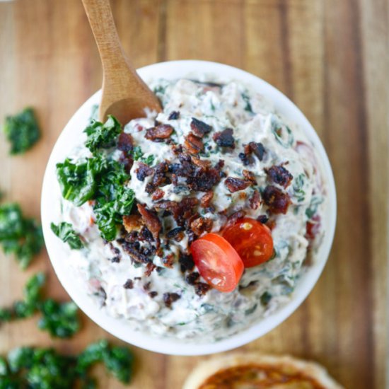 Grilled Kale BLT Dip