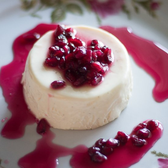 Panna Cotta w/ Pomegranate Syrup