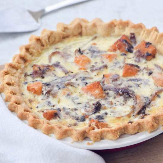 Radicchio and Squash Quiche