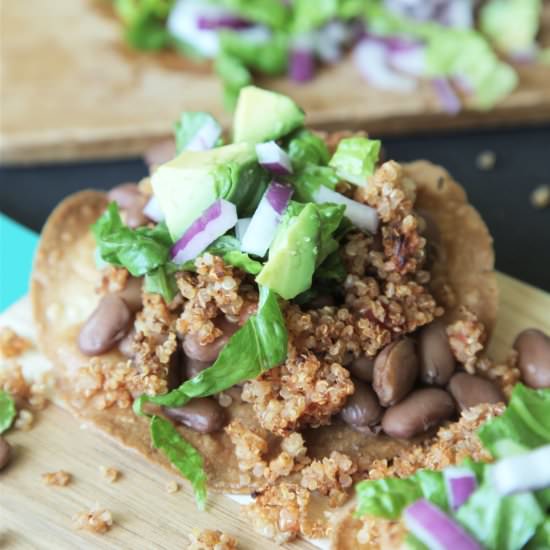 Quinoa & Bean Tostadas