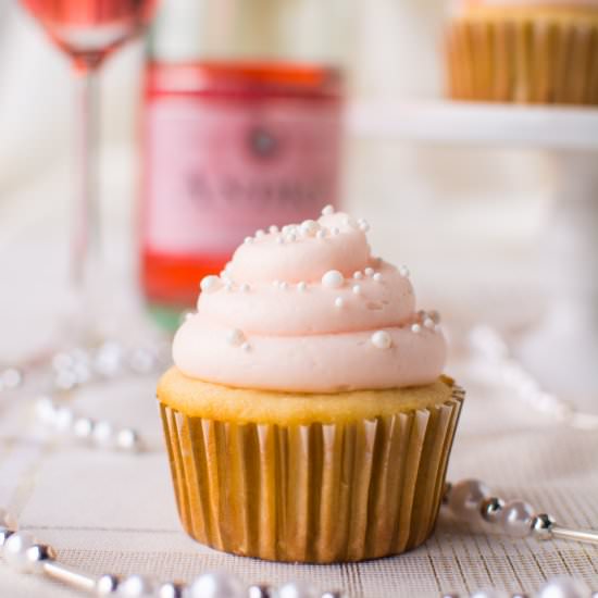 Pink Champagne Cupcakes