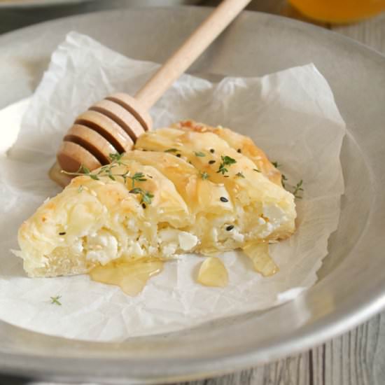 Feta cheese and honey burek