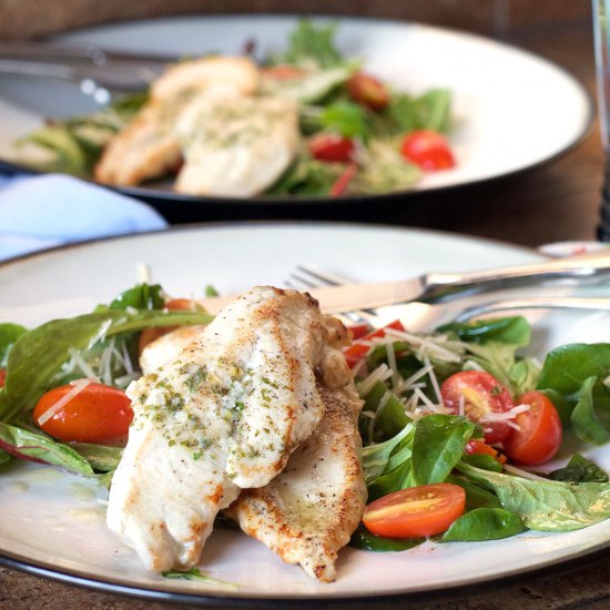 Pan Fried Chicken w/ Garlic Butter